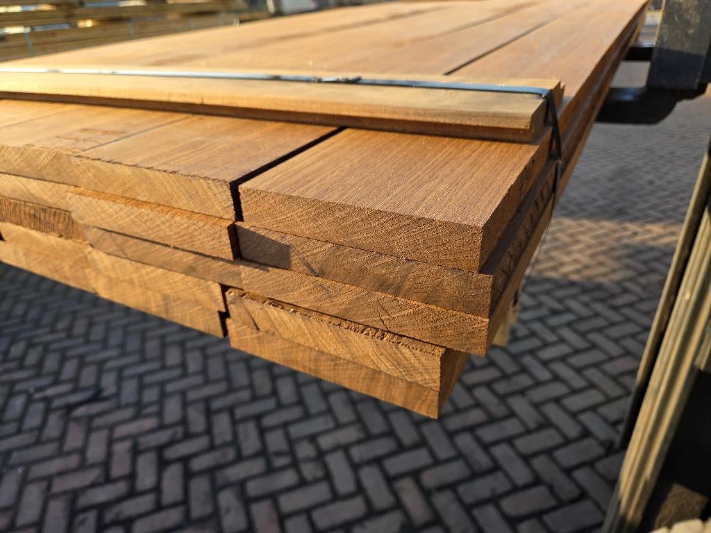 Hardhouten planken +/- 2.1x14.0 cm - nr: HP90, Ophalen, 180 tot 250 cm, Planken, Hardhout