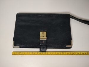 de ROOY - dR zwart leder polstas / clutch zeer fraai - K647, Sieraden, Tassen en Uiterlijk, Overige merken, Zwart, Ophalen of Verzenden