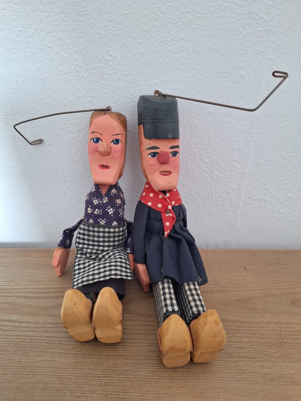 Set van 2 handgemaakte Luikse marionetten, Ophalen of Verzenden, Pop