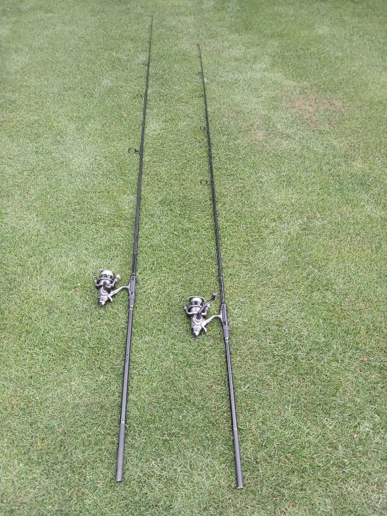 Karper hengel, merk Lion, 10 en 12 ft, Ophalen, Gebruikt, Complete set