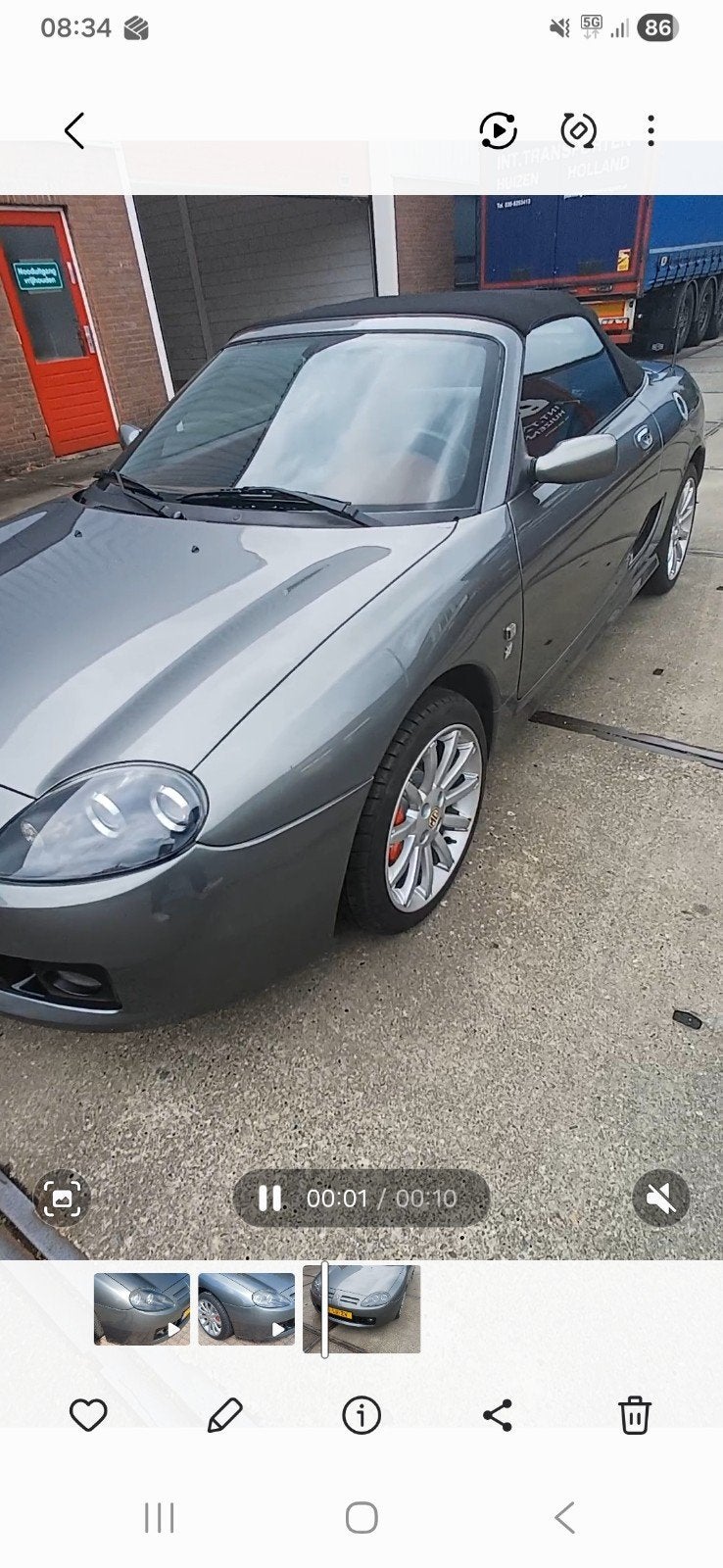 MG TF 1.8 I 135 2003 Grijs, Auto's, MG, Particulier, TF, Airbags, Alarm, Centrale vergrendeling, Elektrische buitenspiegels, Elektrische ramen