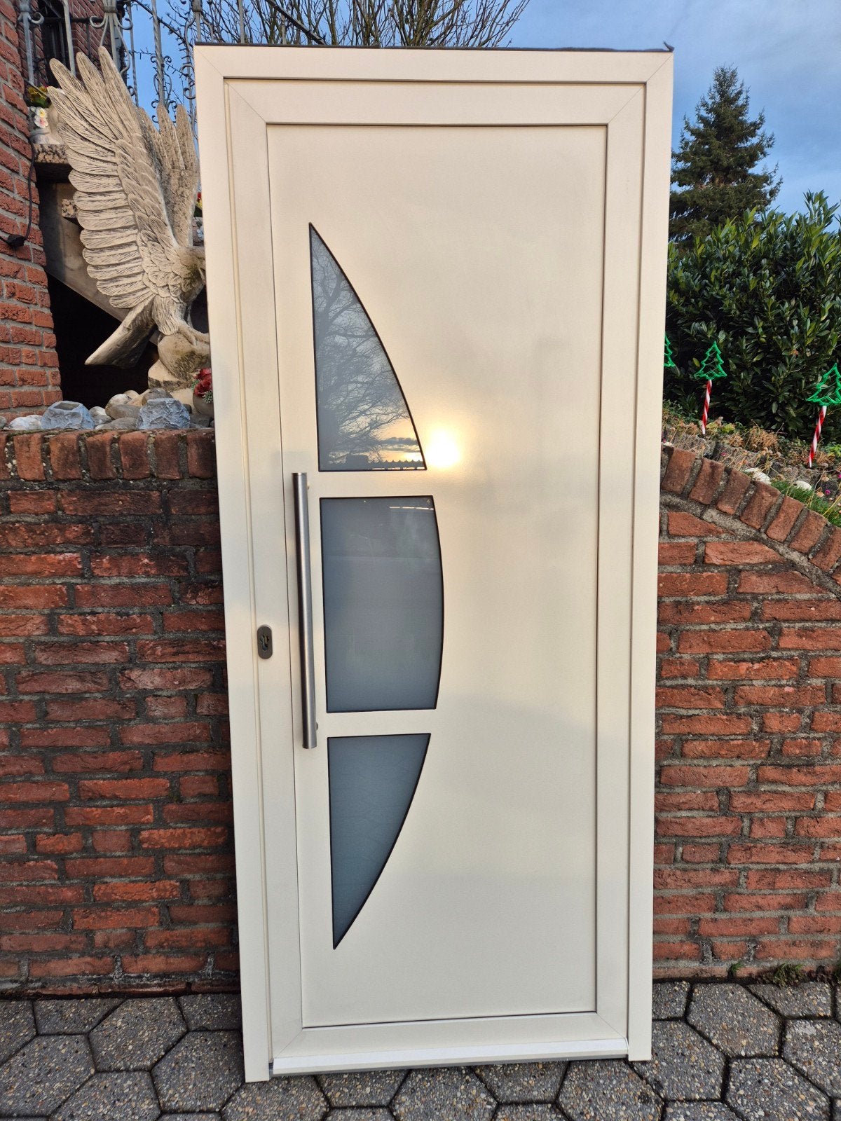 Mooie aluminium voordeur (komt uit showroom), Ophalen, 80 tot 100 cm, Metaal, 200 tot 215 cm