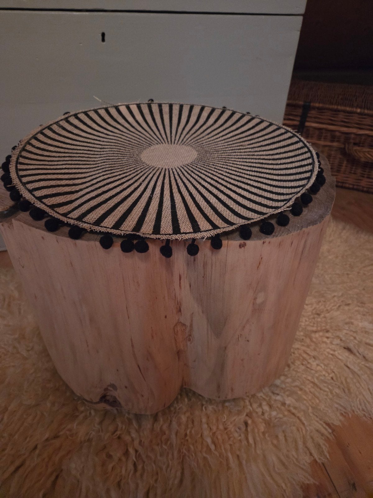 Boomstamtafeltje op wieltjes, Minder dan 45 cm, Minder dan 55 cm, Gebruikt, Rond