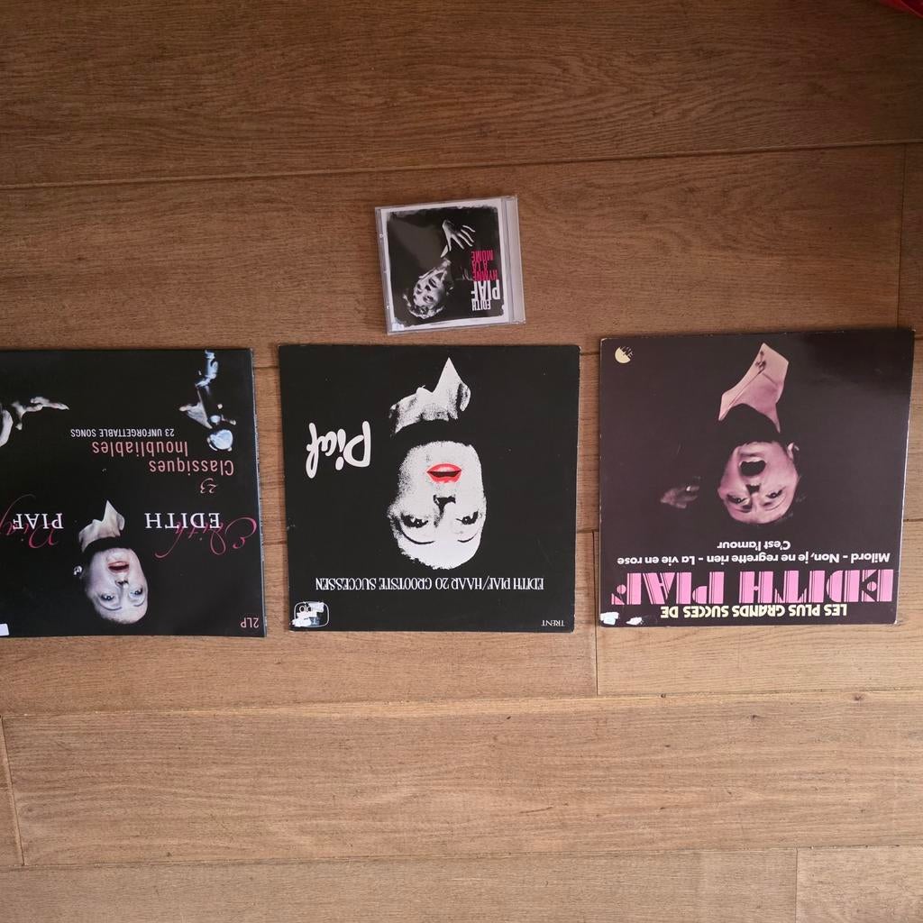 Edith Piaf Vinyl Collectie - 3 LP's en 1 CD, Gebruikt, Complilatie, Ophalen of Verzenden, 1970 - 1979