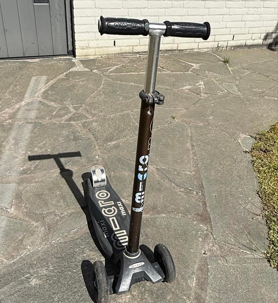 Microstep Maxi zwart 6 + jaar in nette staat, Fietsen en Brommers, Steps, Gebruikt, Gewone step, Ophalen of Verzenden