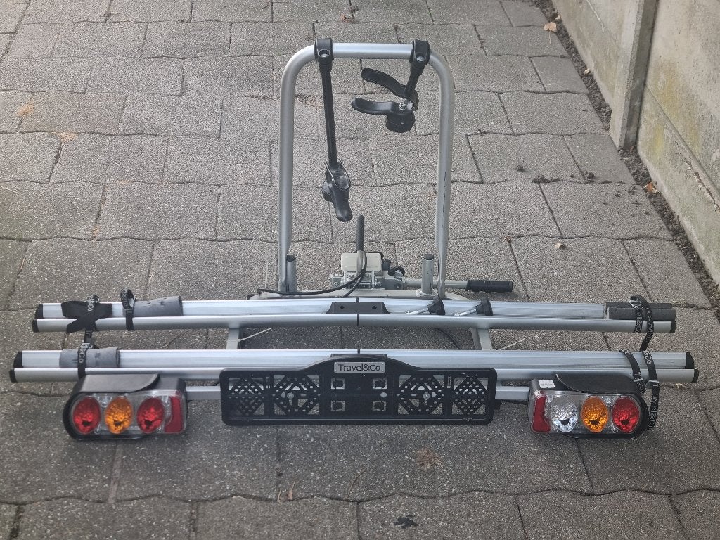 Fietsendrager Trawel&Co/ANWB Voor 2 Ebike's Kantelbaar, Ophalen, Elektrische fiets, Zo goed als nieuw, 2 fietsen