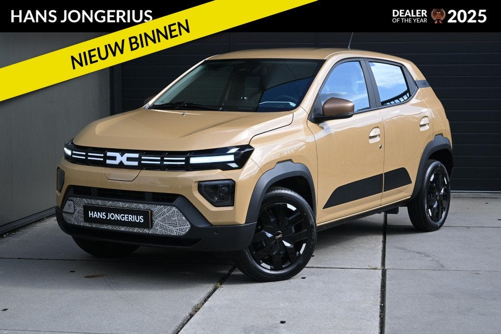 Dacia Spring Extreme 65 26.8 kWh | DC-LADER | CAMERA | NAVI, Gebruikt, Bruin, 4 stoelen, Leder en Stof