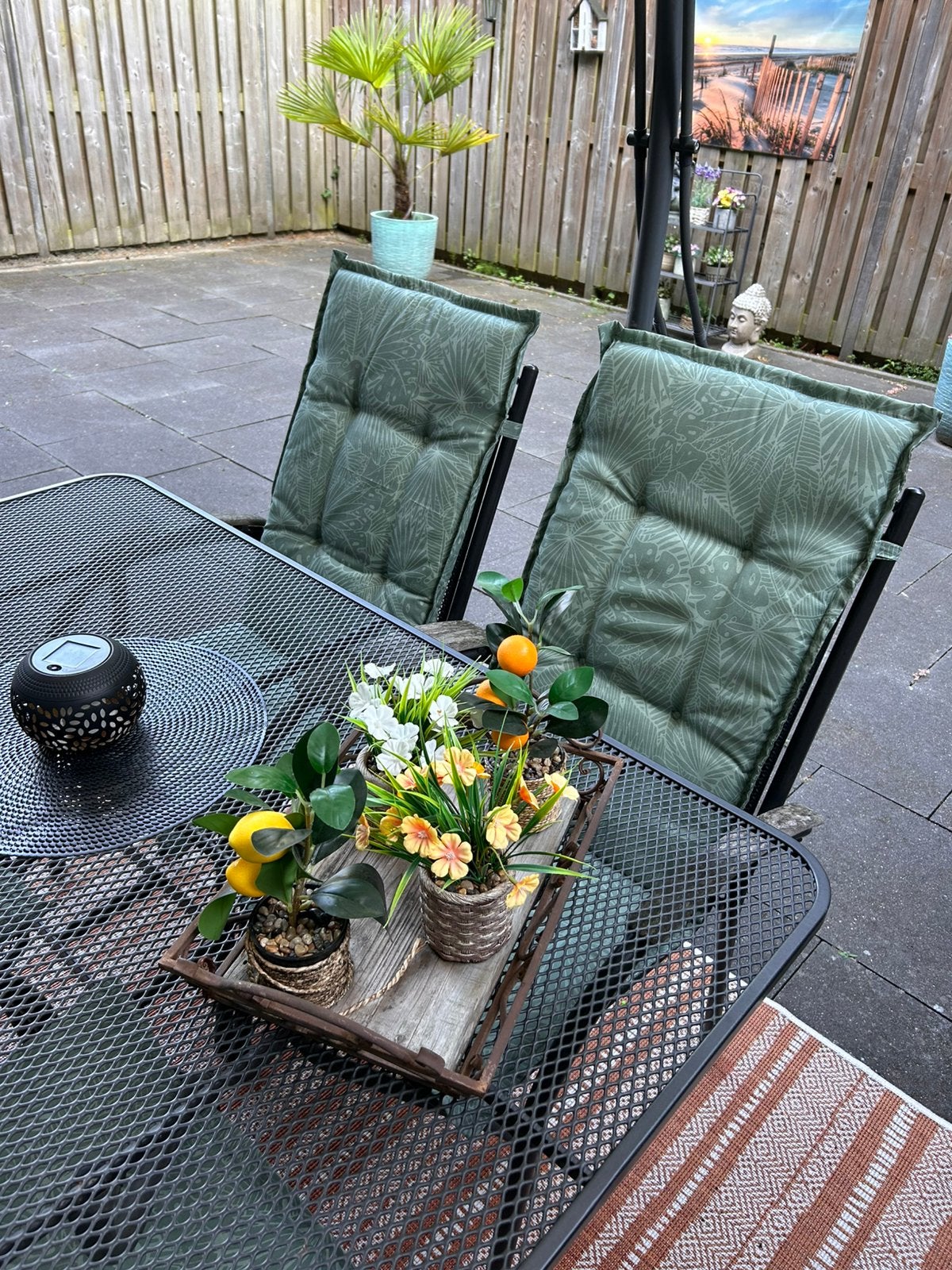 Gietijzeren tuin eethoek, Tuin en Terras, Ophalen, Zo goed als nieuw