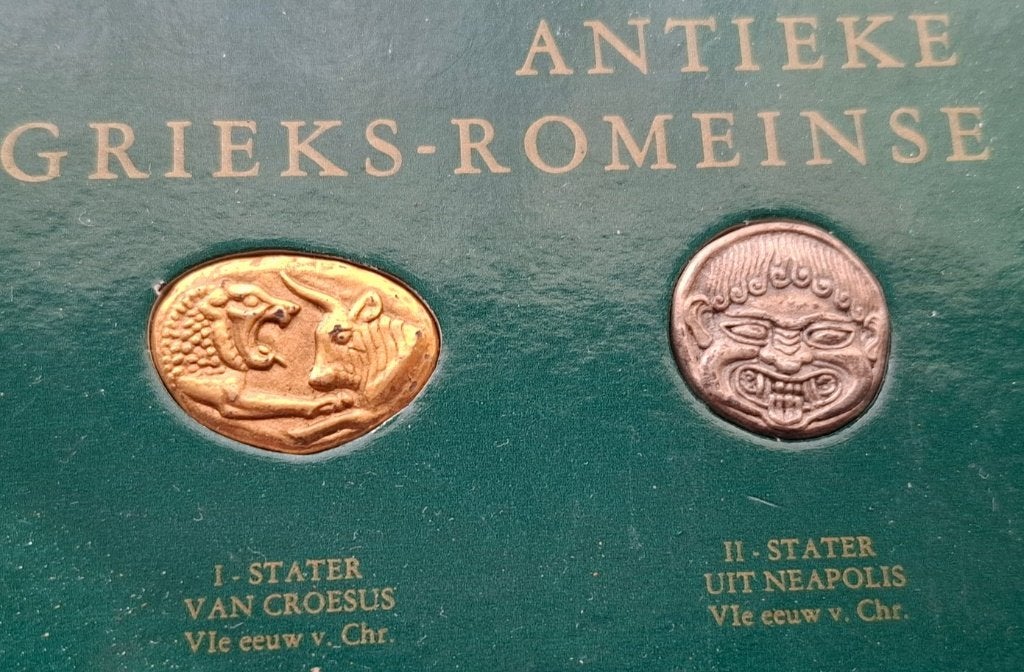 Penningen set BP Set Antieke Grieks-Romeinse Munten. replica, Verzenden, Overige materialen, Nederland
