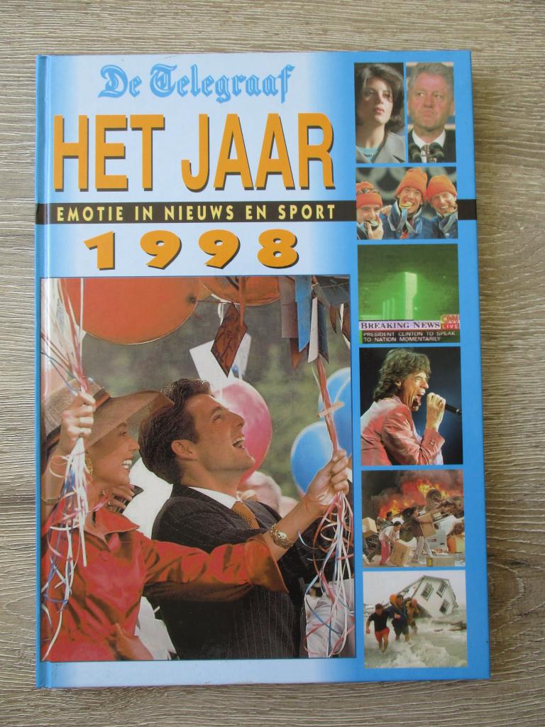 Het jaar 1998 De Telegraaf emotie in nieuw en sport, Ophalen of Verzenden, Gelezen, Overige gebieden