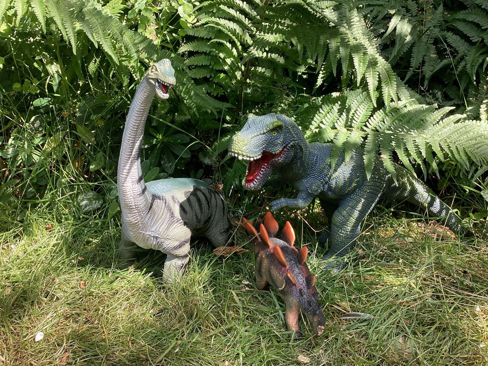 Dino speelgoed set - T-Rex, Brachiosaurus en Stegosaurus, Ophalen, Gebruikt, Jongen of Meisje