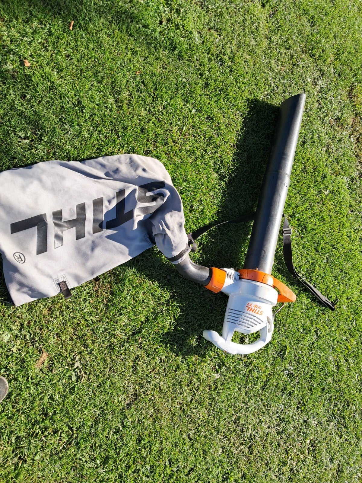 Stihl SHE 71 Elektrische Bladblazer met Zuigfunctie, Ophalen, Stihl, Gebruikt, Met opvangzak