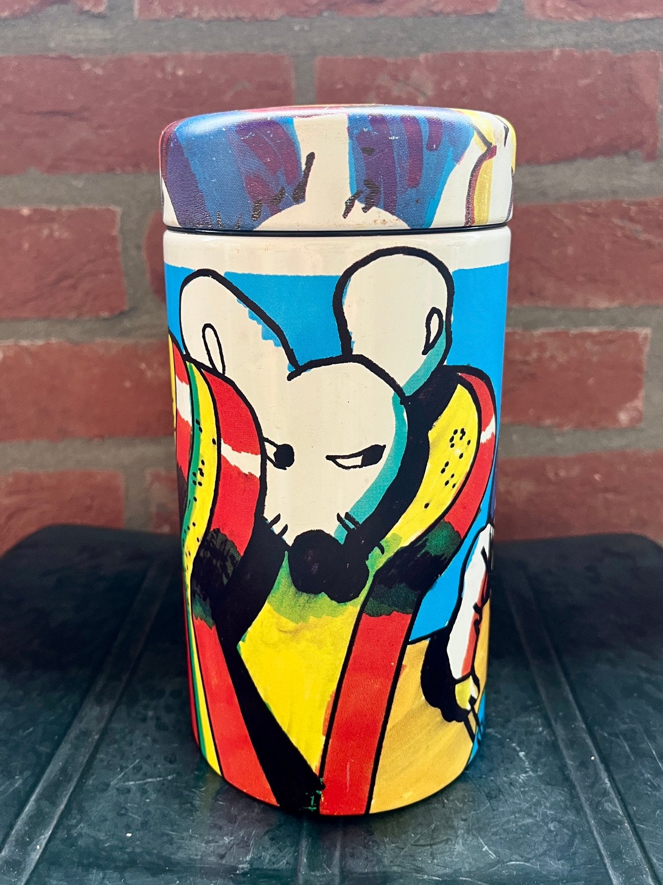 Vintage blik Herman Brood Brabantia jaren 90 beschuitblik, Ophalen of Verzenden, Zo goed als nieuw, Beschuit, Overige merken