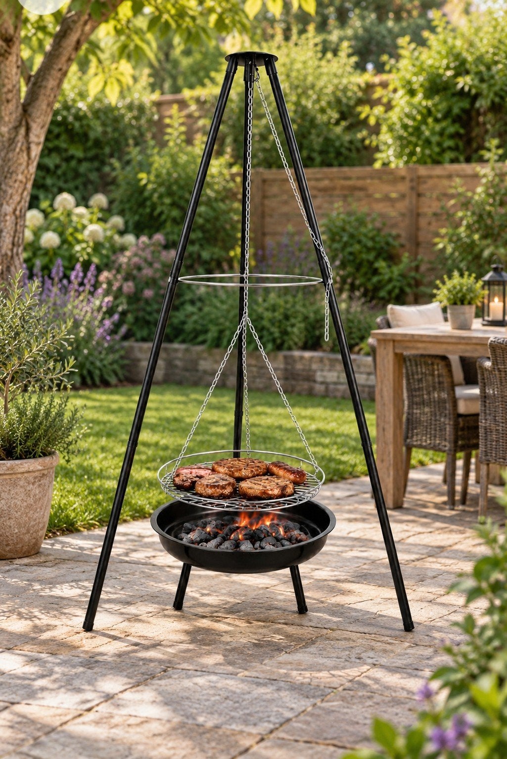 BBQ driepoot, Tuin en Terras, Ophalen, Gebruikt