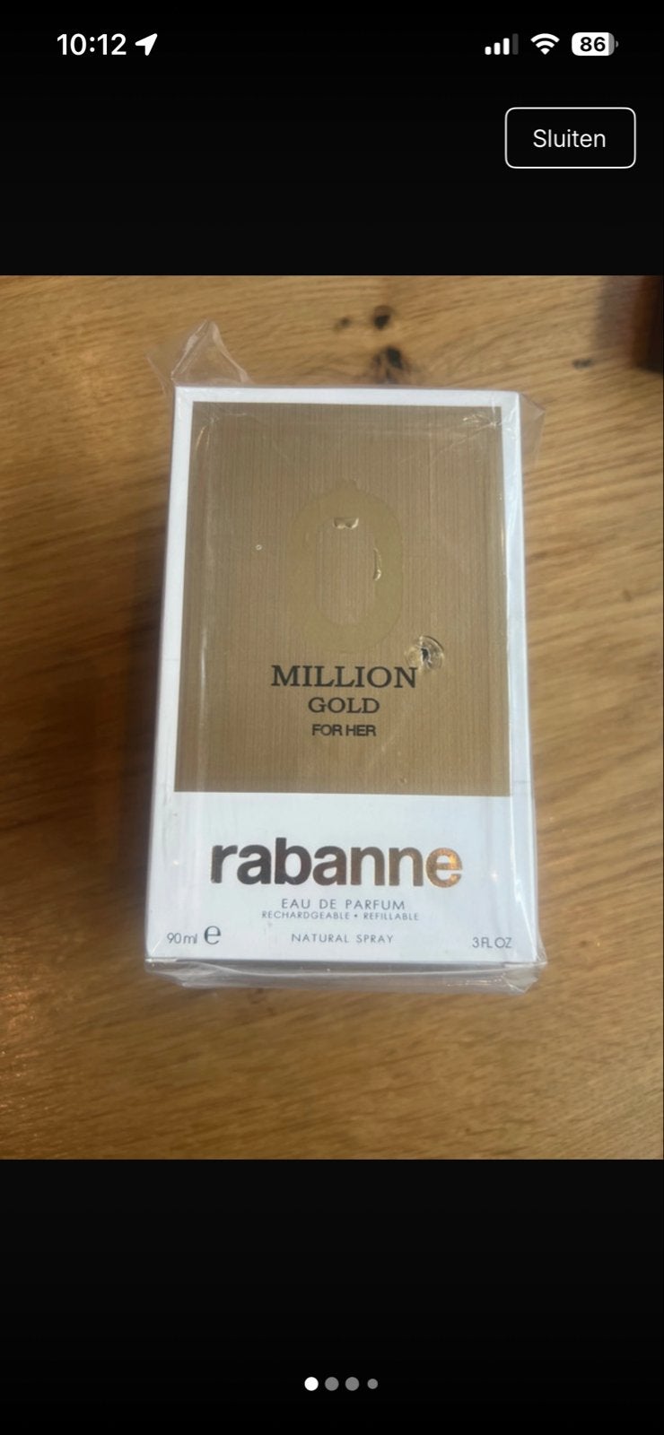 Paco Rabanne 1 Million Gold For Her Eau de Parfum 90ml, Ophalen of Verzenden, Nieuw