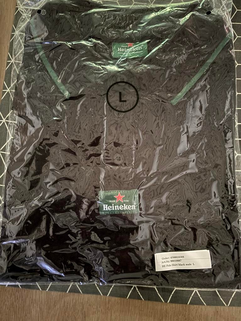 Heineken Polo Shirt Zwart Maat L - Nieuw in verpakking, Kleding | Heren, Polo's, Ophalen of Verzenden, Nieuw, Maat 52/54 (L), Zwart
