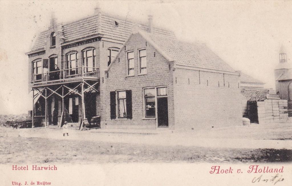 Hoek van Holland, Hotel, 1904., Verzamelen, Ansichtkaarten | Nederland, Verzenden, Voor 1920, Gelopen, Zuid-Holland