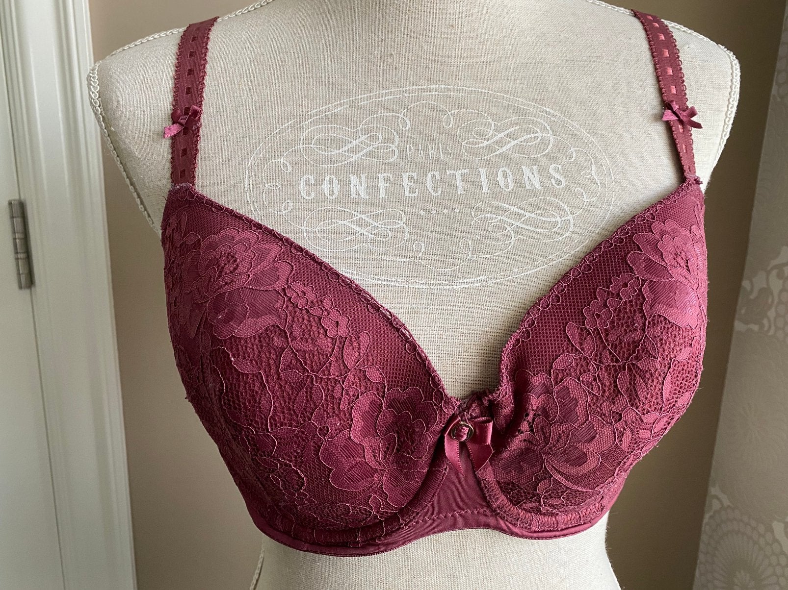 Z.G.A.N. BH bordeauxrood maat 75F HUNKEMÖLLER, Hunkemöller, Ophalen of Verzenden, Rood, BH