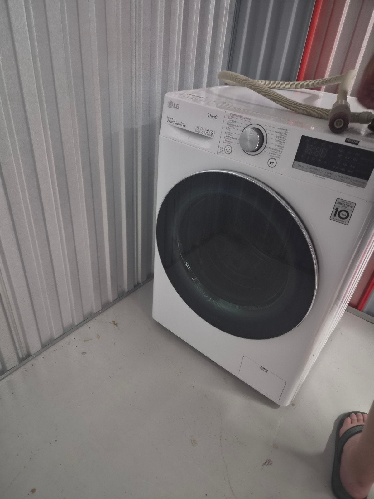 LG ThinQ DirectDrive 8kg Wasmachine - Zo goed als nieuw, Ophalen, Energieklasse A of zuiniger, Zo goed als nieuw, Voorlader