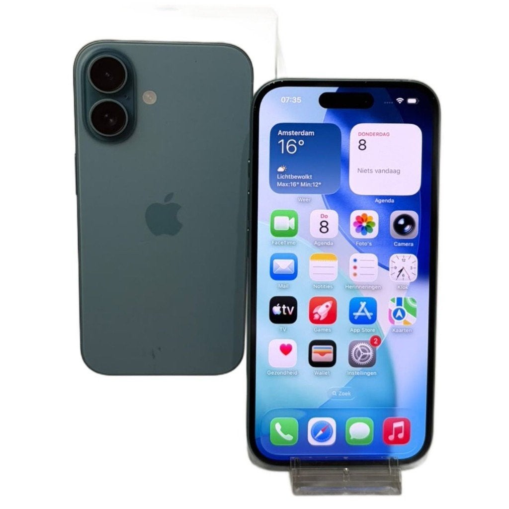 iPhone 16 128GB Teal Accu:89% Nette Staat in Doos, 128 GB, 89 %, Zwart, Ophalen of Verzenden