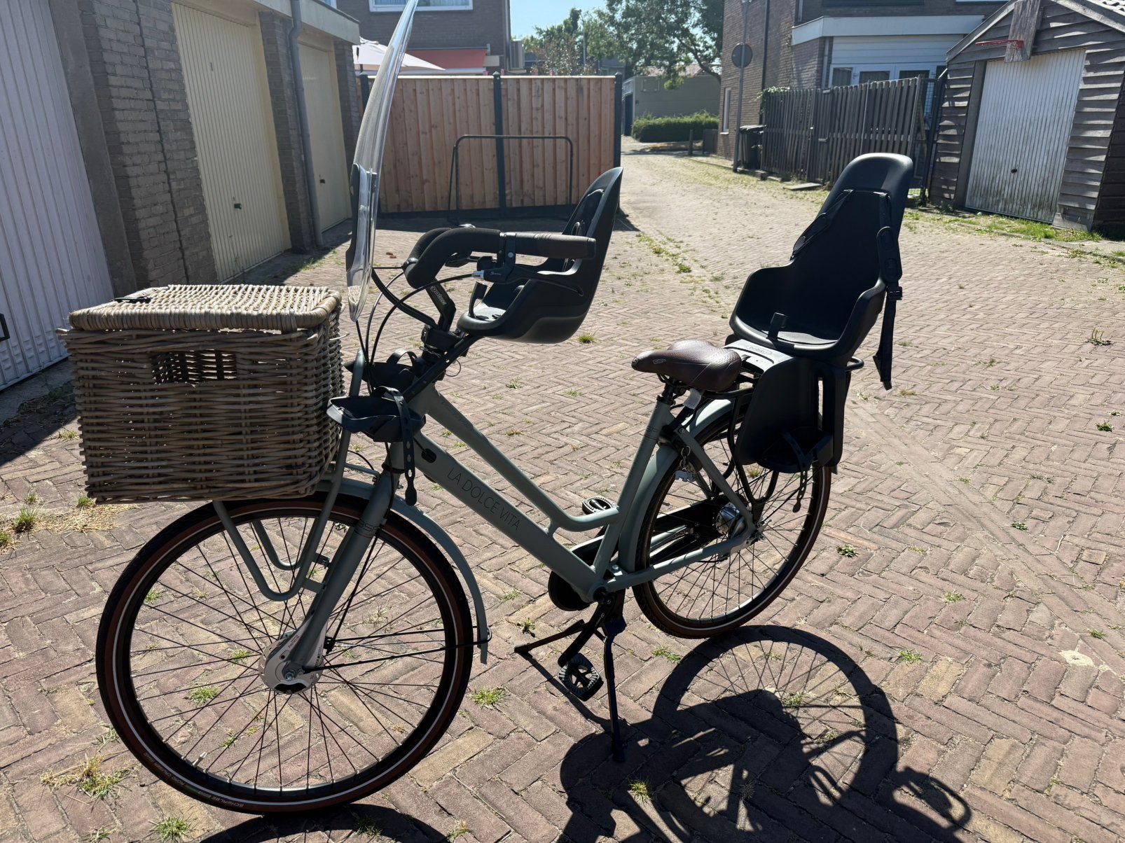 BSP La Dolce Vita Mama Fiets 2025 – 51 cm – Bobike zitjes, 2 zitjes, Mandje, Zo goed als nieuw, 50 tot 53 cm