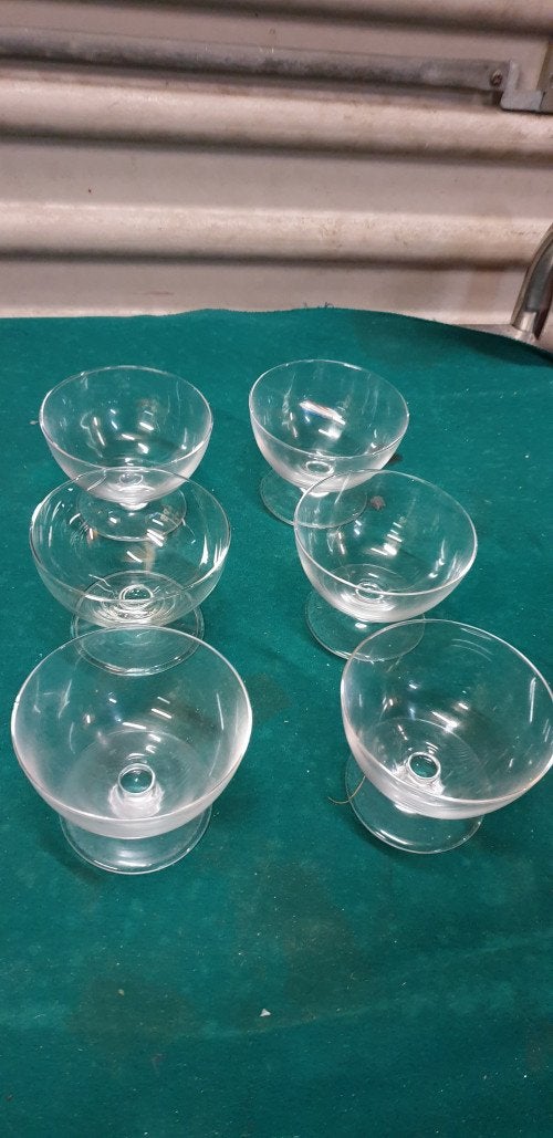 dessert schaaltjes van glas 6 stuks, Ophalen of Verzenden, 'T Olde Gre-j, Info@toldegrej.nl, Endepoelstraat 20f Didam