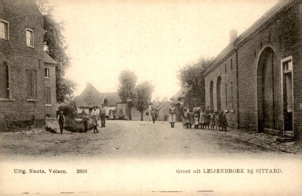 Leijenbroek bij Sittard Dorpsgezicht Nauta nr 2303 # 255, Verzamelen, Ansichtkaarten | Nederland, Verzenden, Voor 1920, Ongelopen