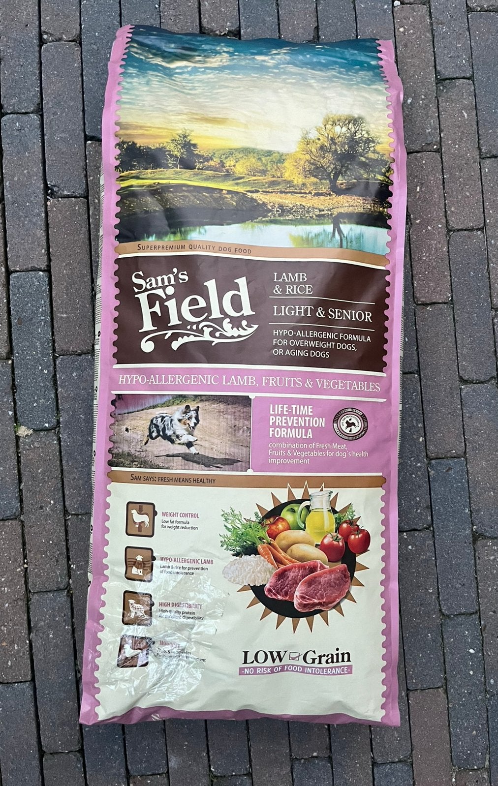 Sam's Field Light & Senior Hondenbrokken Lam&Rijst 15 kg, Ophalen of Verzenden, Hond