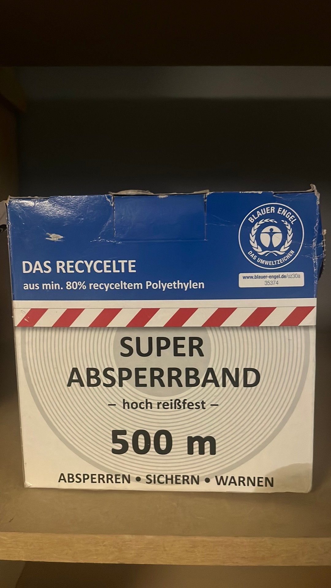 Afzet lint rood/wit 500 meter, Ophalen of Verzenden, Nieuw