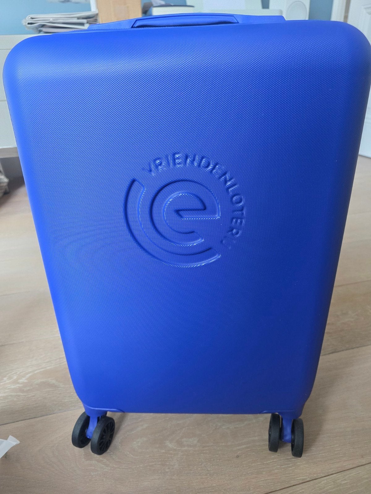 Blauwe handbagage met wieltjes en slot - nieuw, 50 tot 60 cm, Hard kunststof, Nieuw, Ophalen of Verzenden