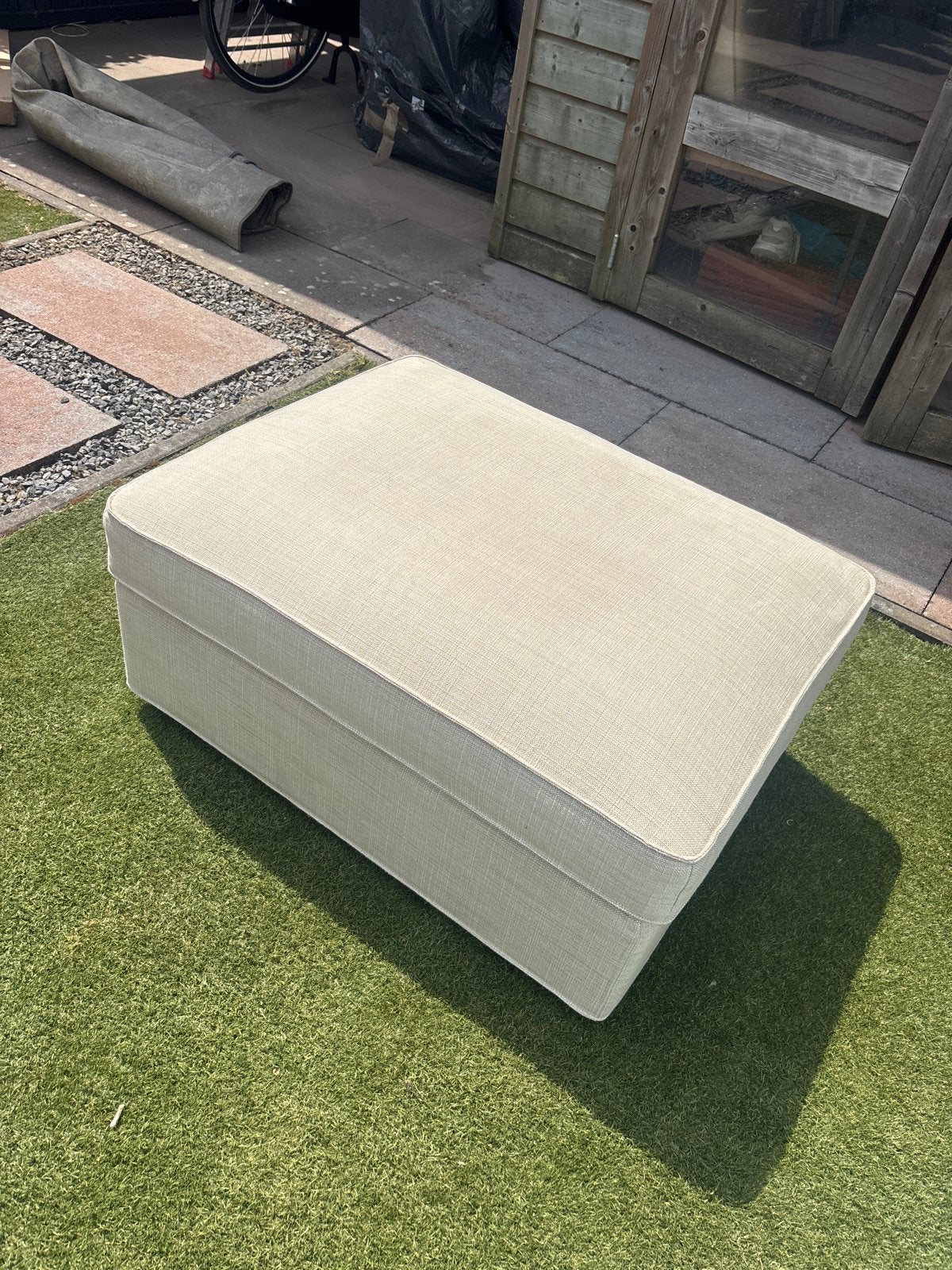 Ikea Kivik Hocker met opbergruimte, Ophalen, Gebruikt, 75 tot 100 cm, Stof