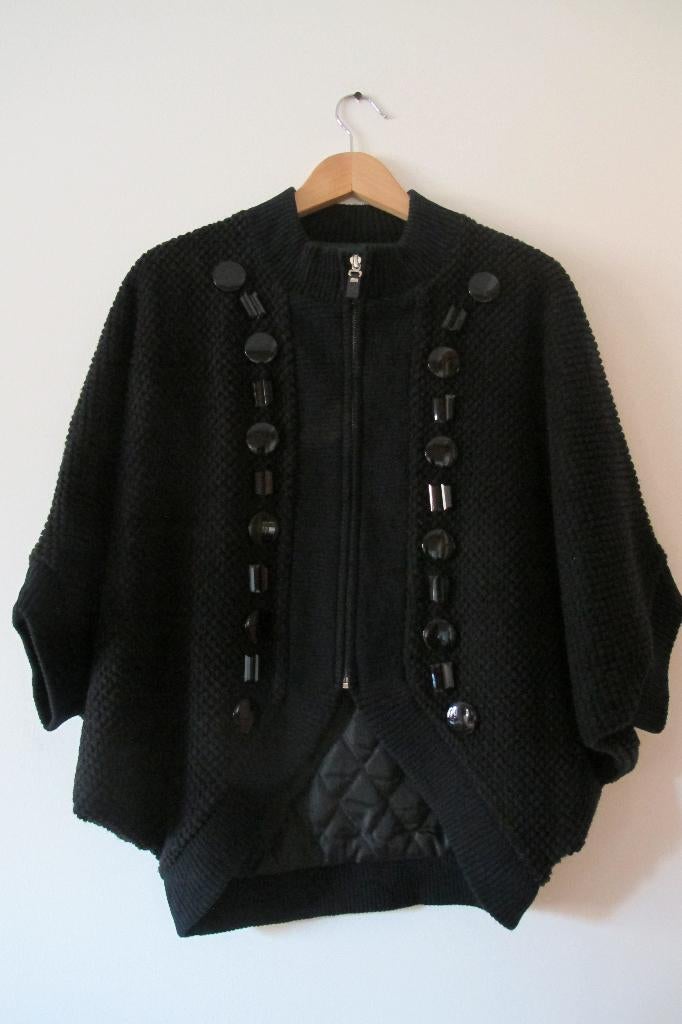 Black 3/4 sleeve jacket, Ophalen of Verzenden, Zo goed als nieuw, Maat 36 (S), Zwart
