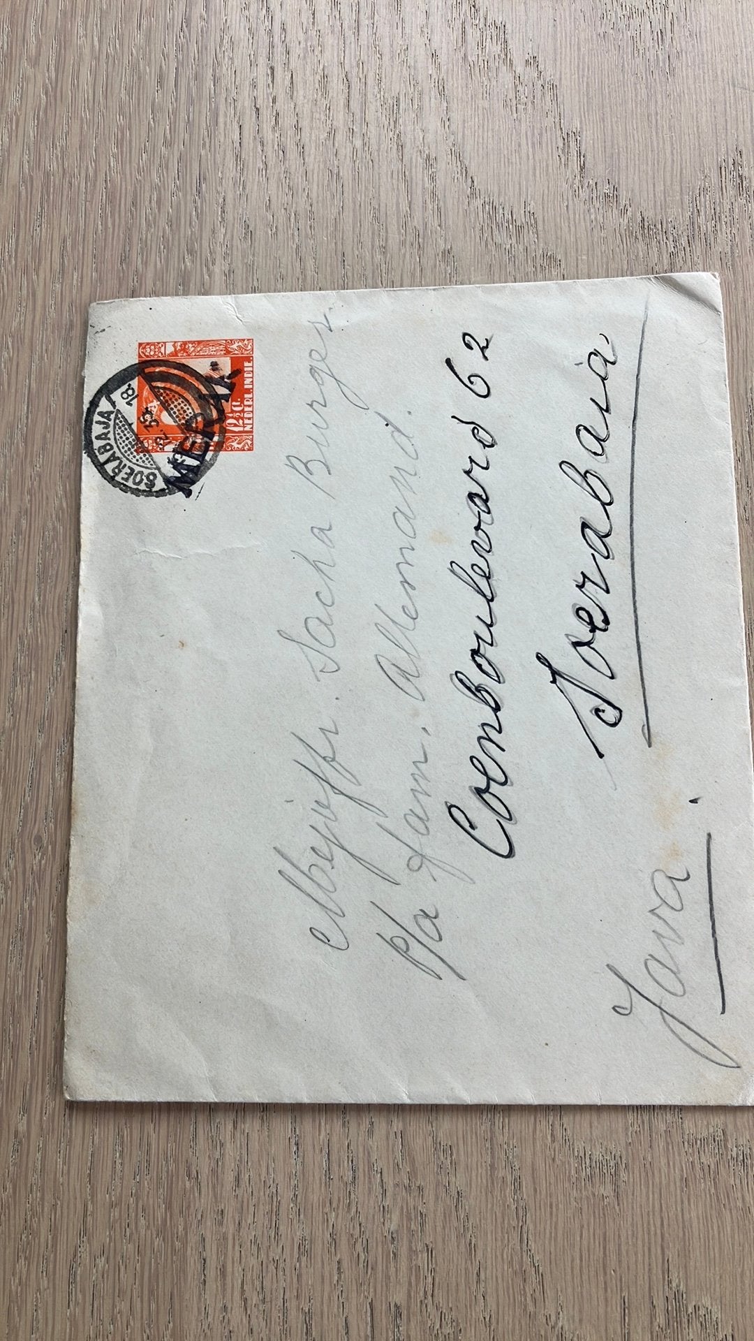 Ned Indie scheepsstempel “MERAK” 1935, Ophalen of Verzenden, Envelop