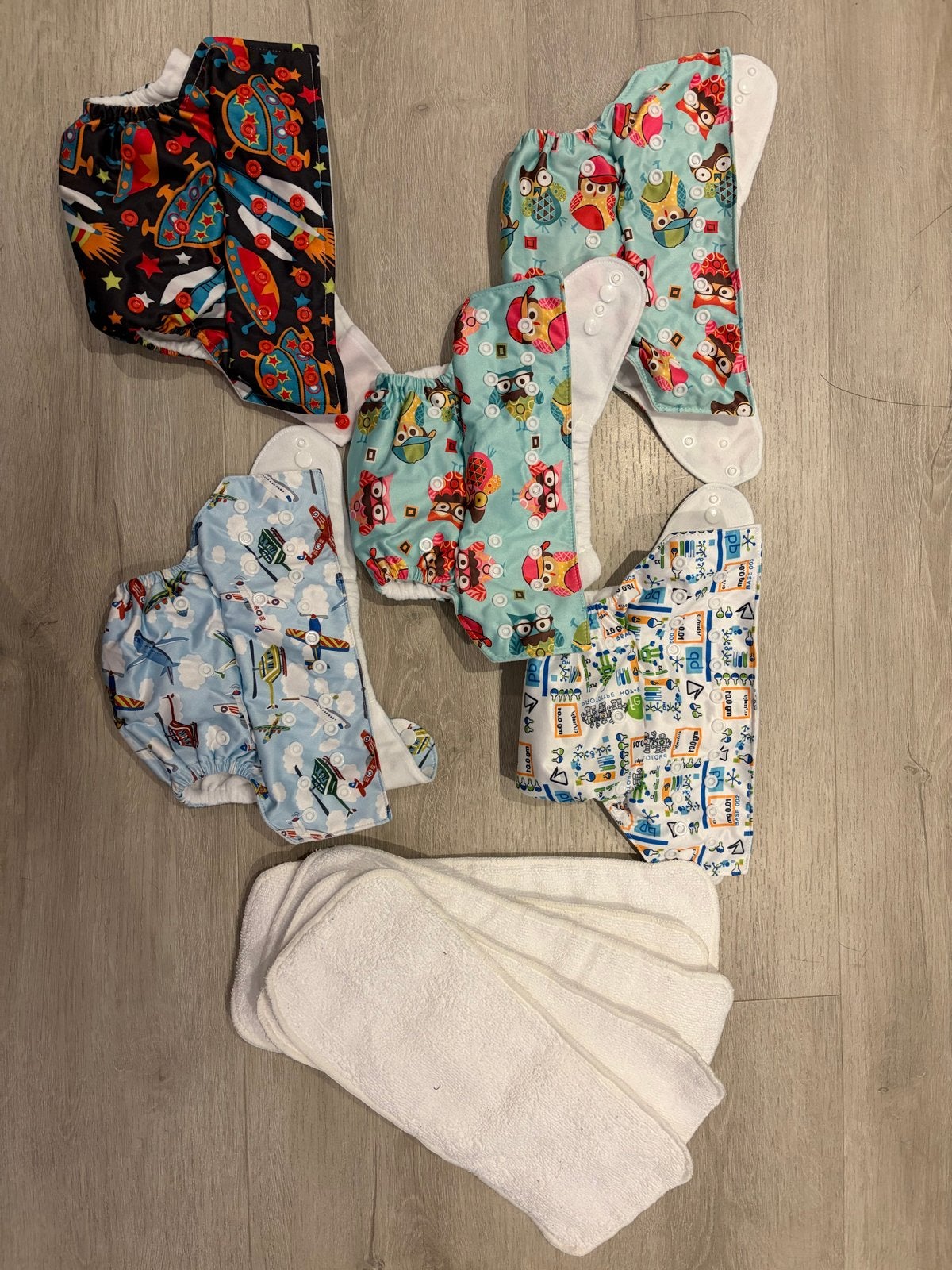 Herbruikbare wasbare luiers (4-15kg) met inleggers, Ophalen of Verzenden