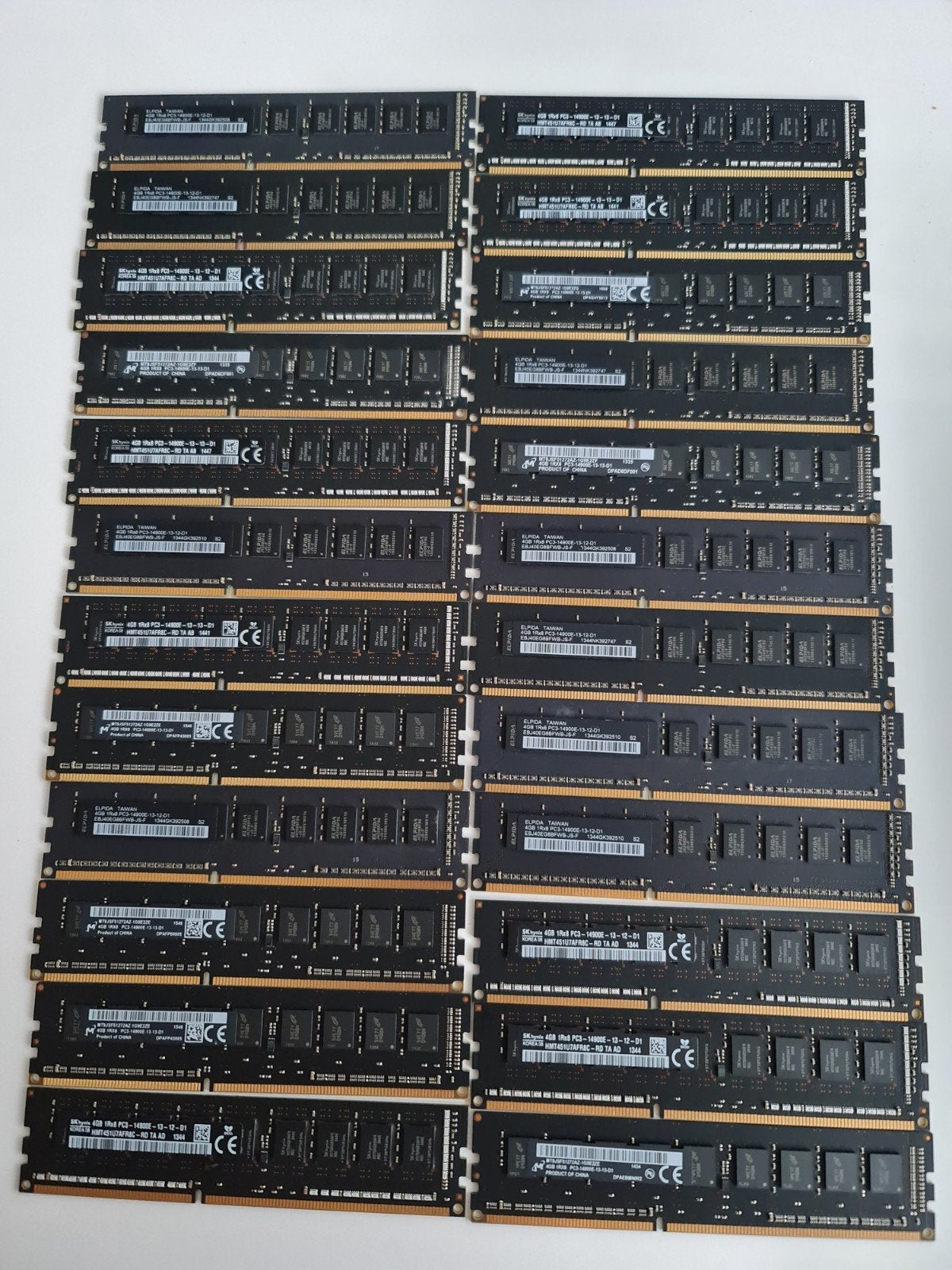 24 stuks DDR3 4GB PC3-14900E  5 euro per stuk, Computers en Software, RAM geheugen, Ophalen, DDR3, Desktop