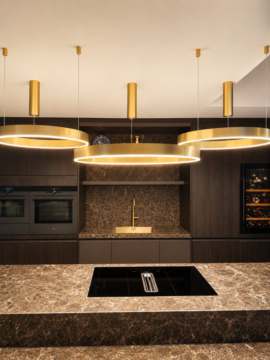 Nieuwe gouden LED ringlamp, 80 cm diameter, Ophalen, Nieuw, Metaal, 75 cm of meer