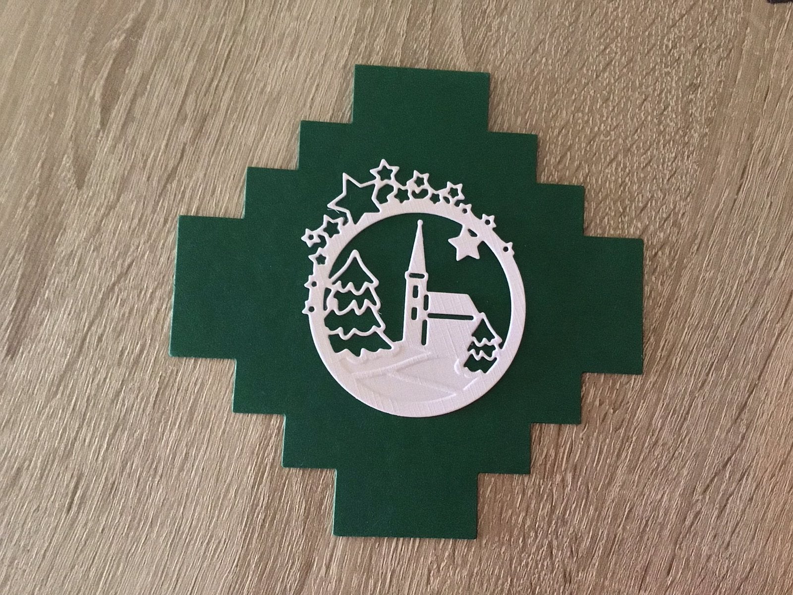 Dubbele kaart met stans kerst, Hobby en Vrije tijd, Ophalen of Verzenden, Zo goed als nieuw, Kerst, Pons of Mal