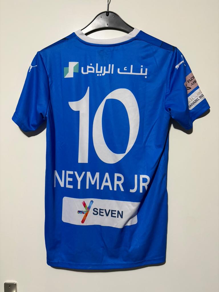 Al Hilal voetbaltenue maat M - Neymar JR, Maat M, Ophalen of Verzenden, Zo goed als nieuw, Shirt