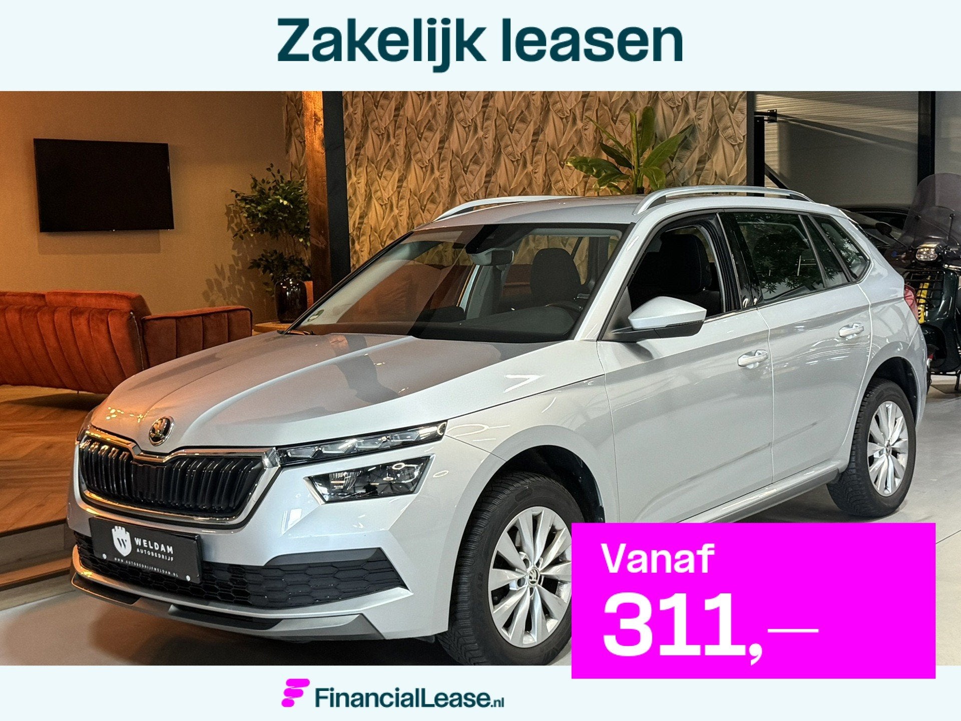 Skoda Kamiq 1.0 TSI Style|Automaat|Keyless|CarPlay|StoelVW|L, Dealer onderhouden, Stof, Gebruikt, Met garantie (alle)