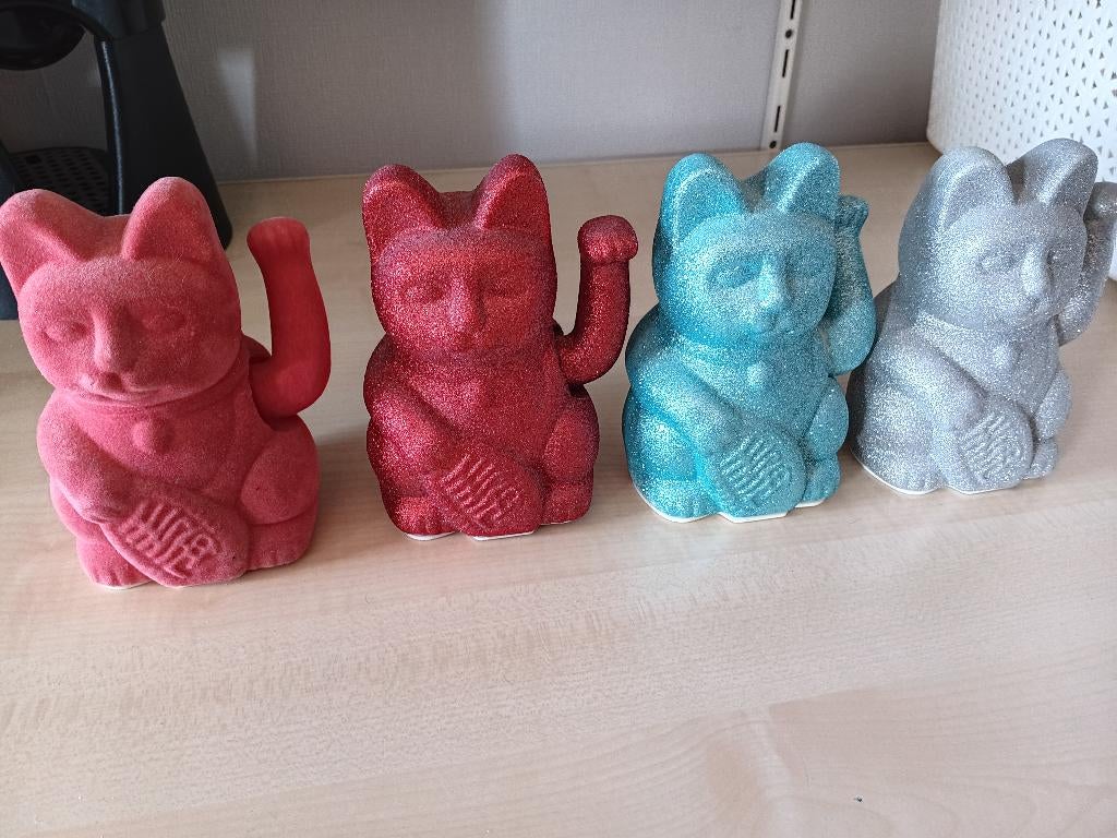 4 Geluks katten, Ophalen of Verzenden, Gebruikt