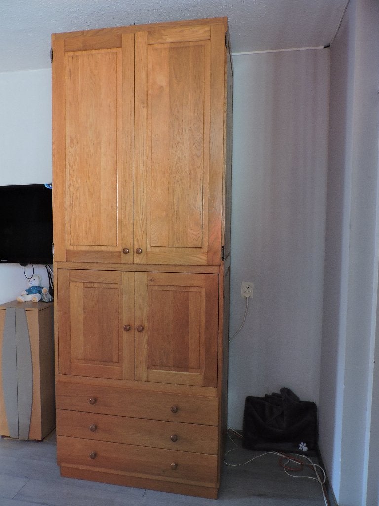 TVkast / bergmeubel / wandkast, Huis en Inrichting, Ophalen, Gebruikt, 200 cm of meer, Eikenhout