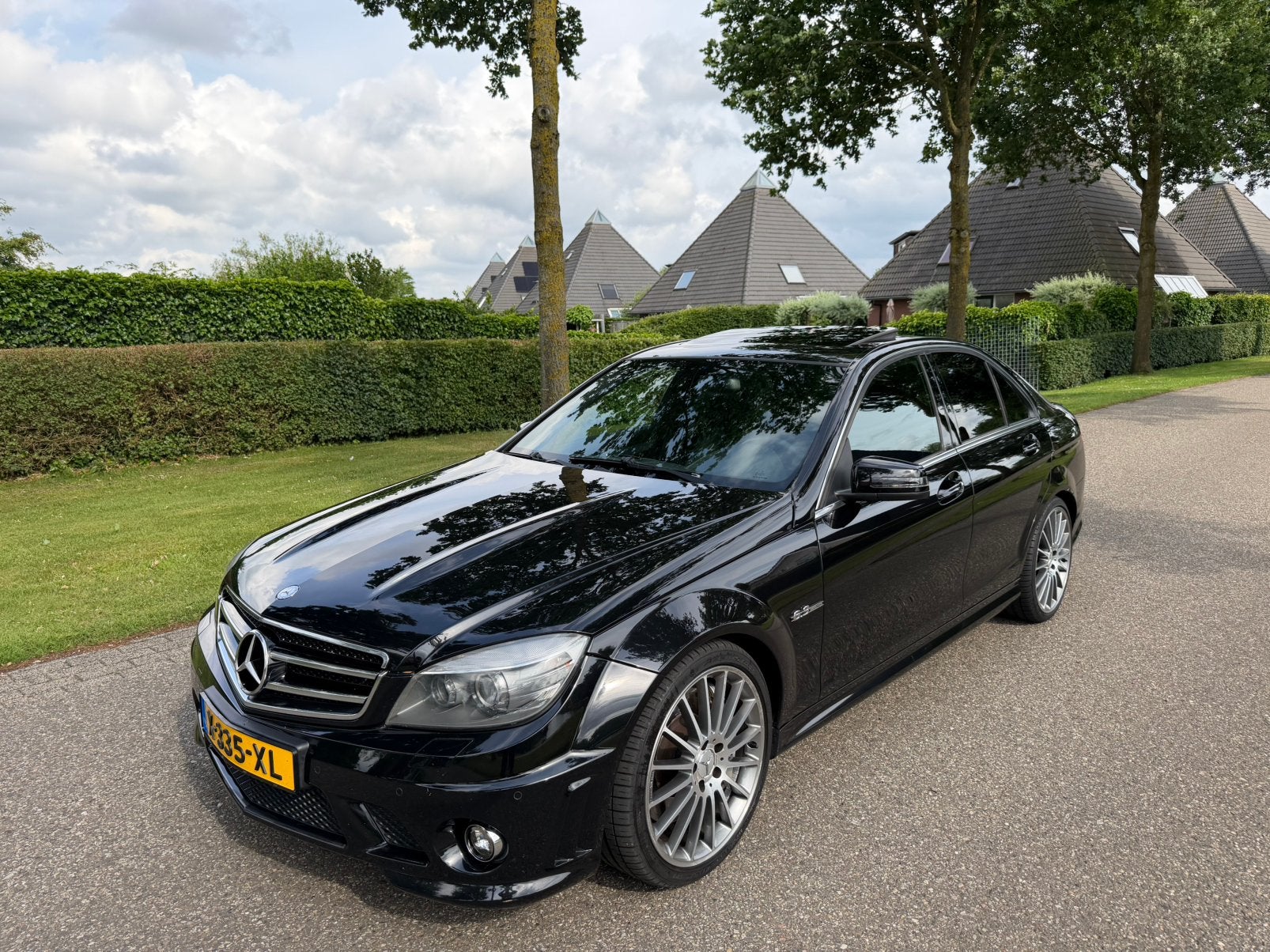 Mercedes-Benz c-klasse C63 AMG W204 2009 Zwart v8, Achterwielaandrijving, 457 pk, Zwart, Leder