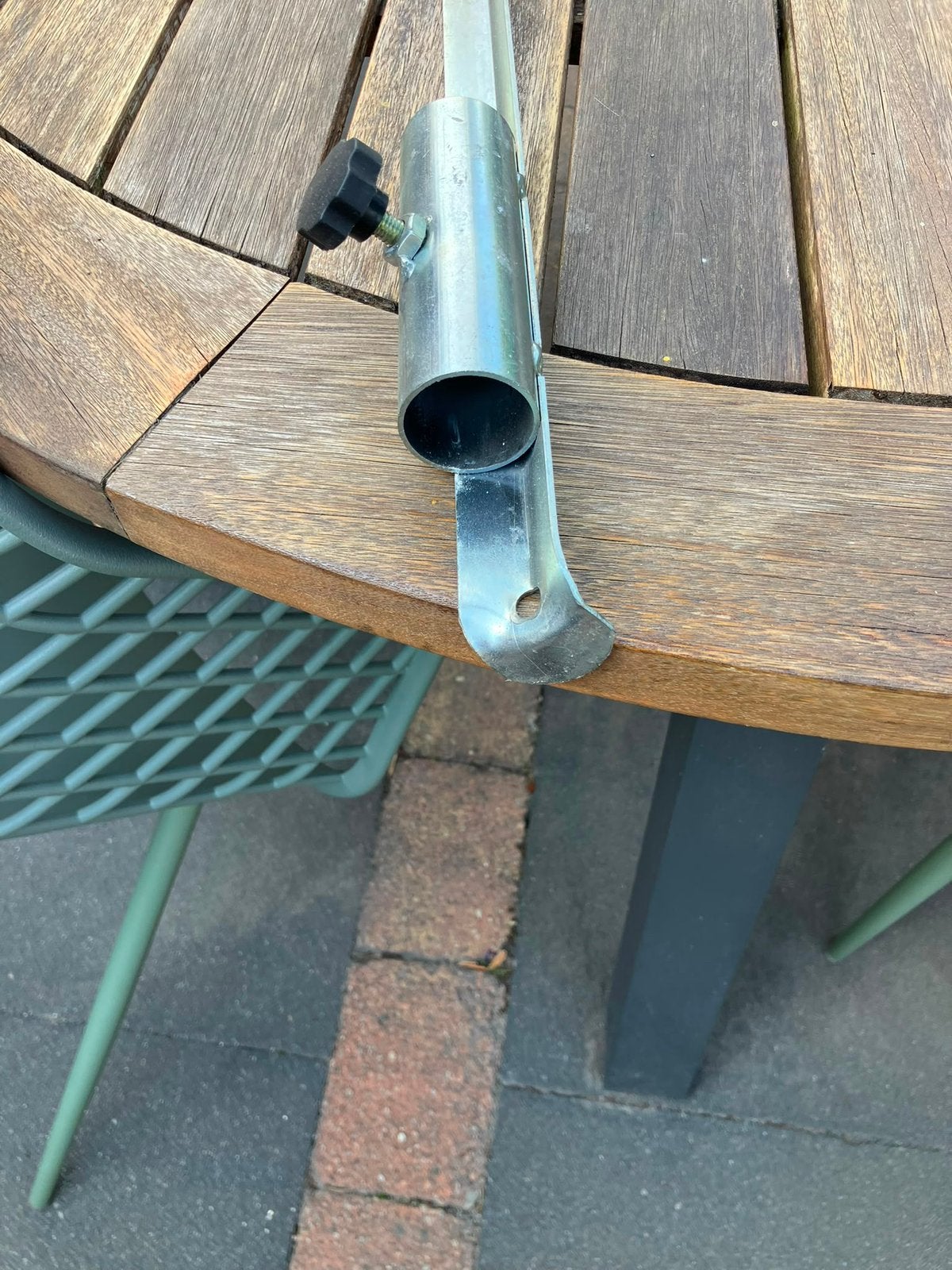 Parasol houder, Tuin en Terras, Parasols, Ophalen, Zo goed als nieuw, 1 tot 2 meter, Strandparasol