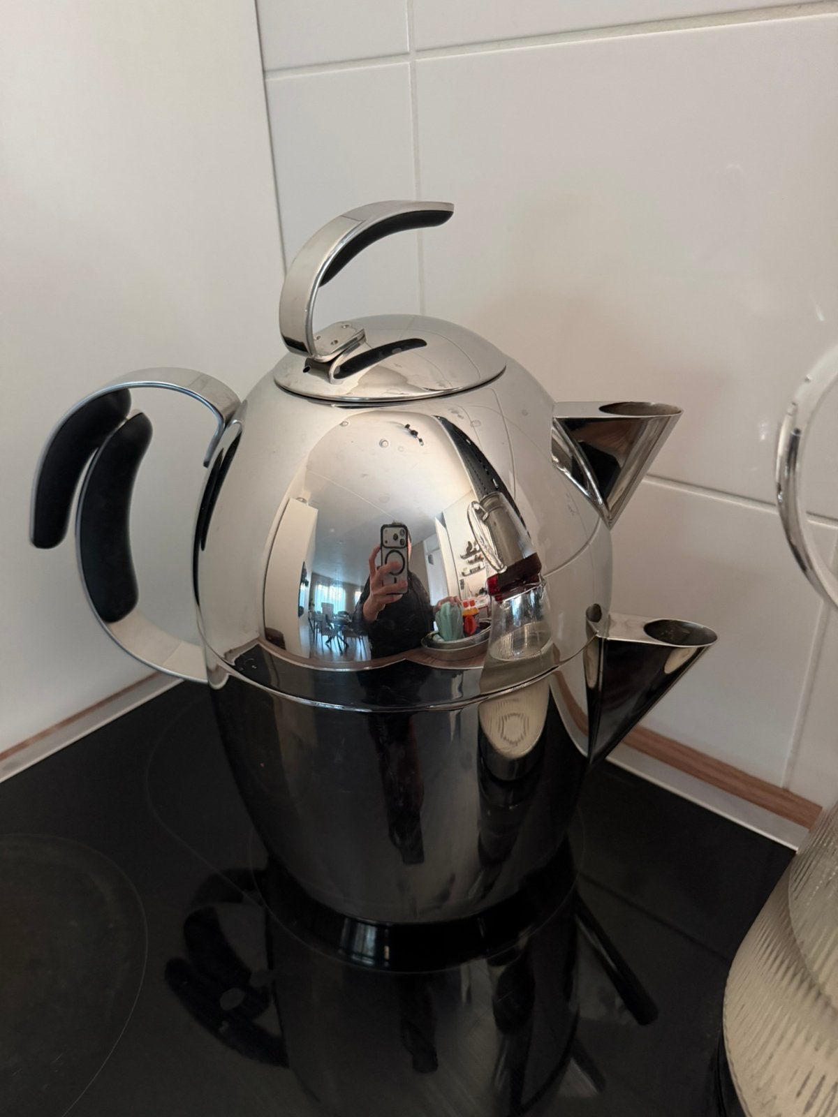 Simtronic theepot, Ophalen of Verzenden, Zo goed als nieuw, Overige materialen, Pot, Bus of Blik