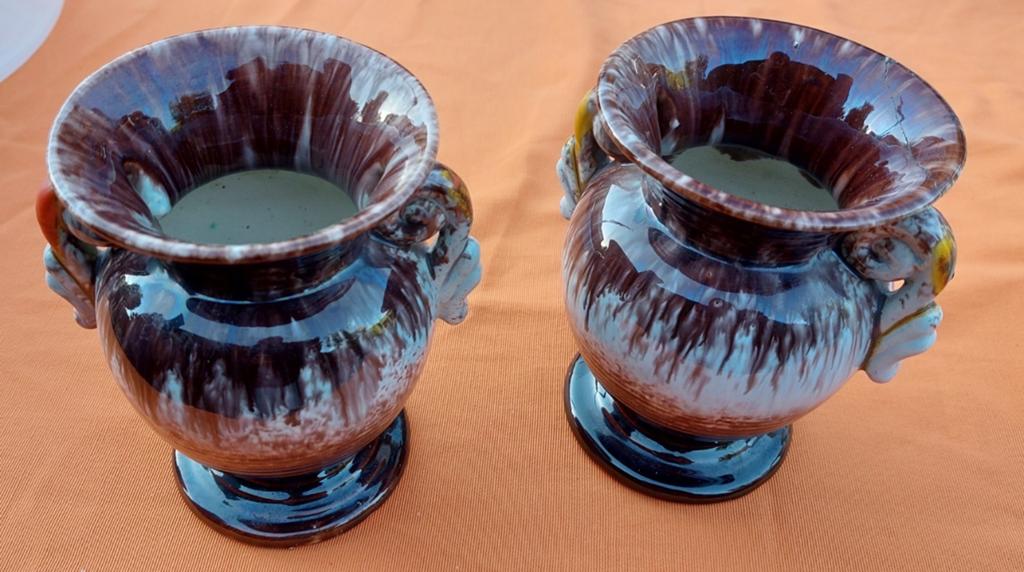 Set van 2 bruinkleurige vazen, Antiek en Kunst, Ophalen of Verzenden