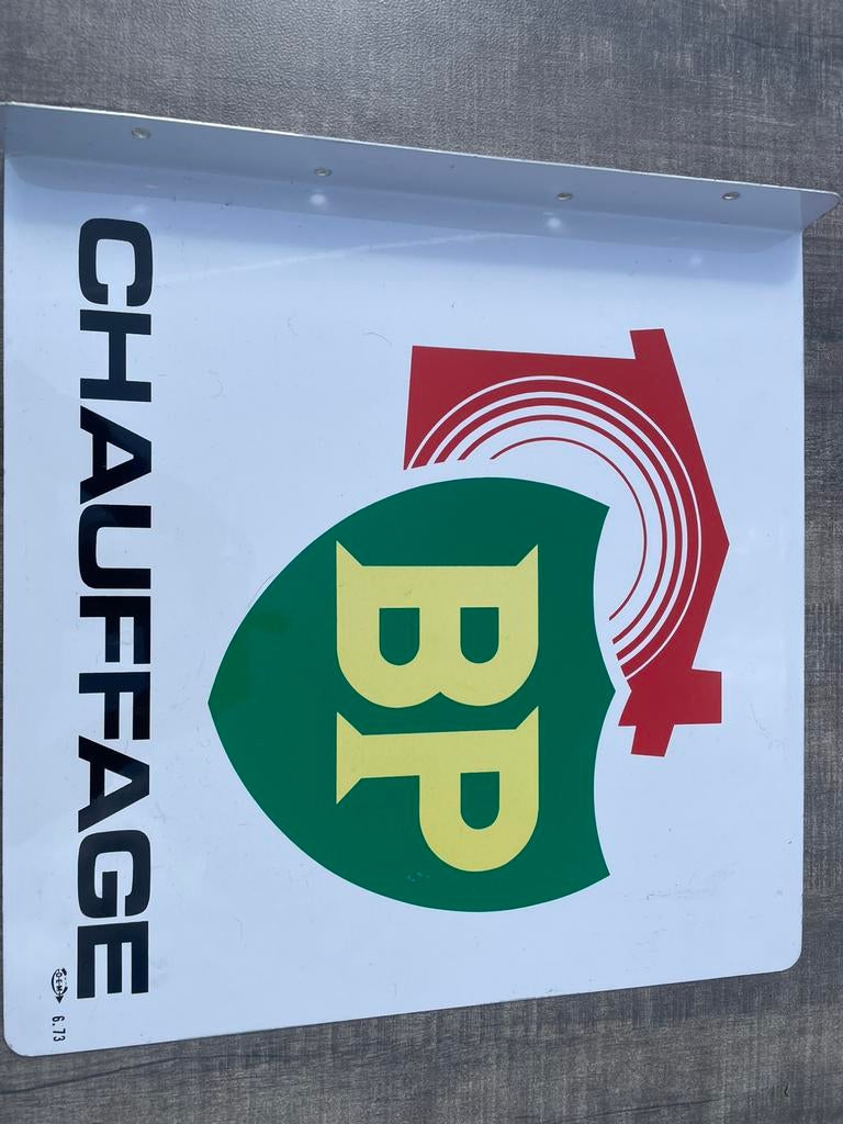 Te koop bord benzine merk Bp, Verzamelen, Ophalen of Verzenden, Zo goed als nieuw, Reclamebord