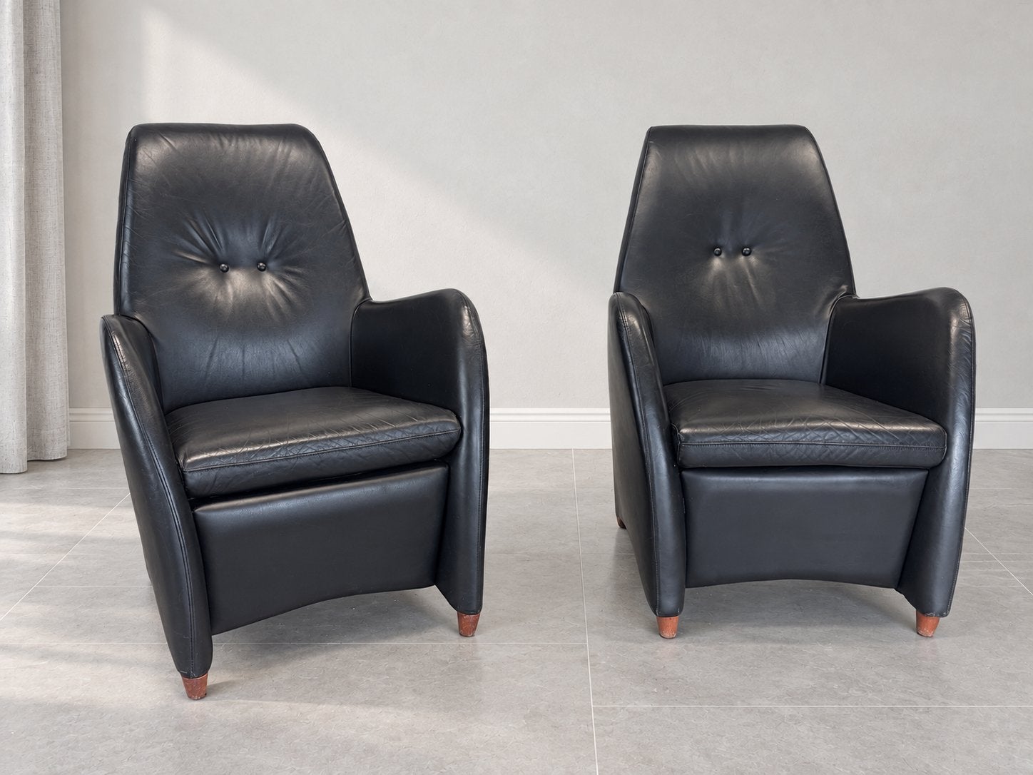 2x Gealux Leren Fauteuils | Dames- & Herenmodel.- Als Nieuw, X, 100 tot 125 cm, Leer, Ophalen of Verzenden