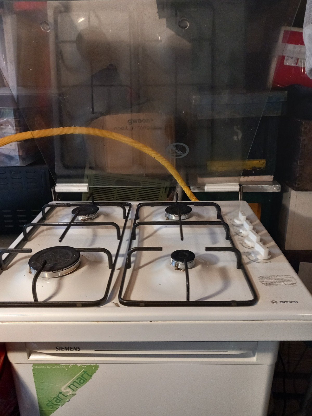 Bosch gaskookplaat met 4 kookzones - Gebruikt, Ophalen, Gebruikt, 60 cm of meer, 4 kookzones
