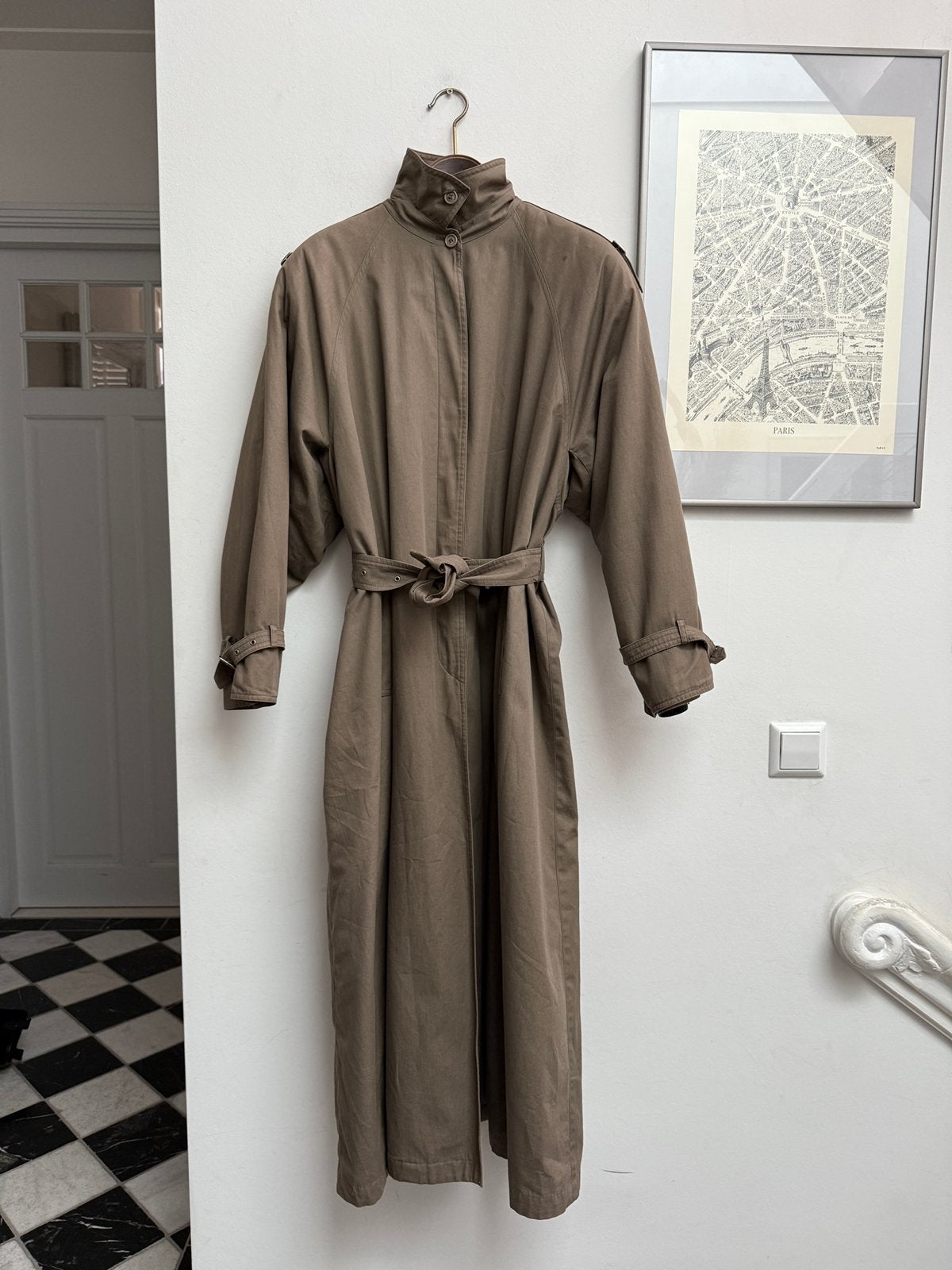 Allegri lange katoenen trenchcoat oversized heren 56, Ophalen of Verzenden, Zo goed als nieuw, Maat 56/58 (XL), Bruin