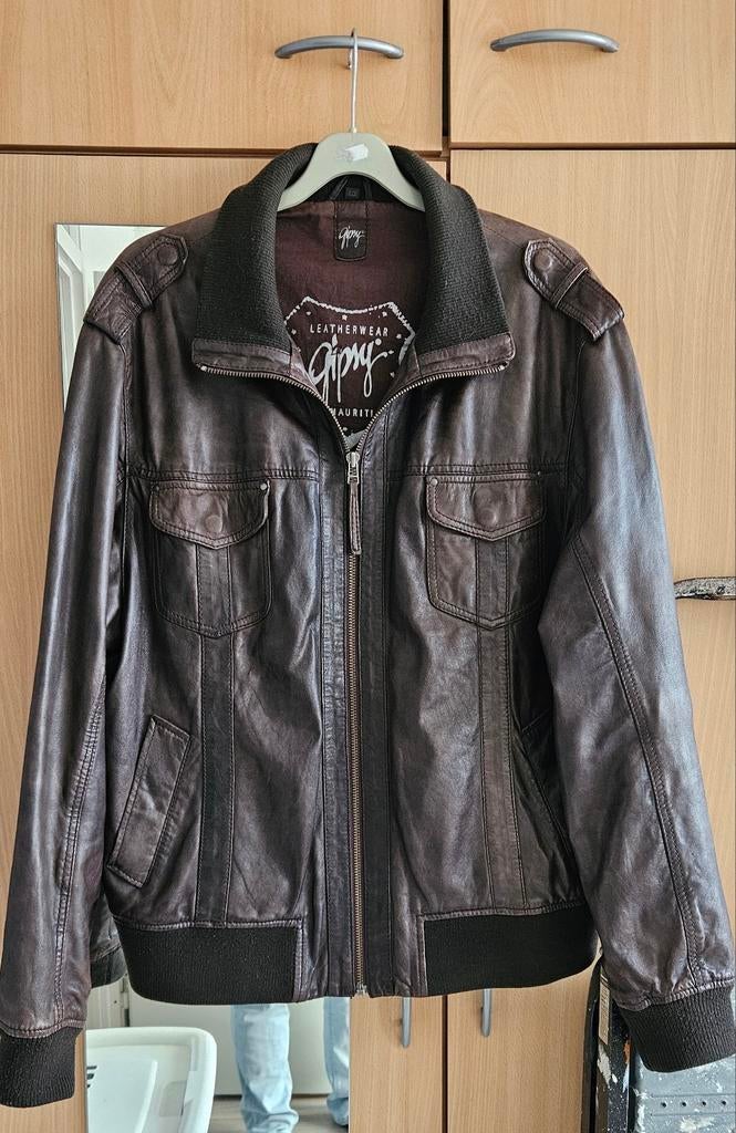 Leuke bruine leren jas Gipsy maat XXXL, Bruin, Gipsy, Overige maten, Ophalen of Verzenden